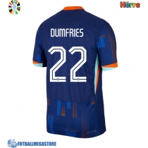 Fotballdrakt Herre Nederland Denzel Dumfries #22 Bortedrakt EM 2024 Kortermet